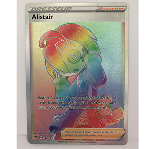 Carte Pokémon Alistair Secrète Rainbow Officielle version Française 192/185